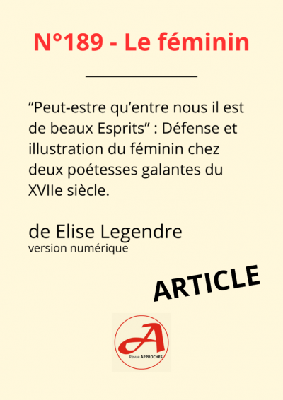 Approches 189 - Le féminin