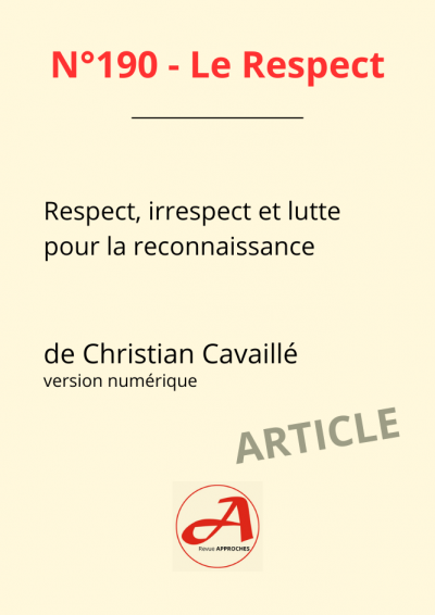 Le Respect - Article Christian Cavaillé  version numérique