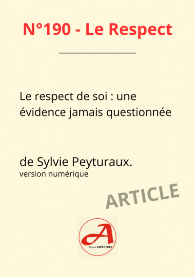 Le Respect - article de Sylvie Peyturaux version numérique